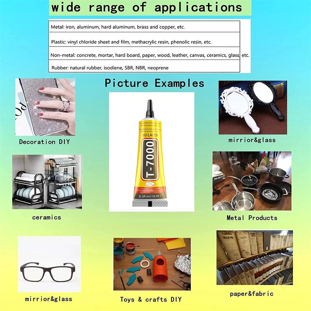 B7000/T7000 Black And Clear Soft Adhesive B-7000 Computer Cell Phone Touch Screen Repair Frame Anti-vibration Universal Glue
