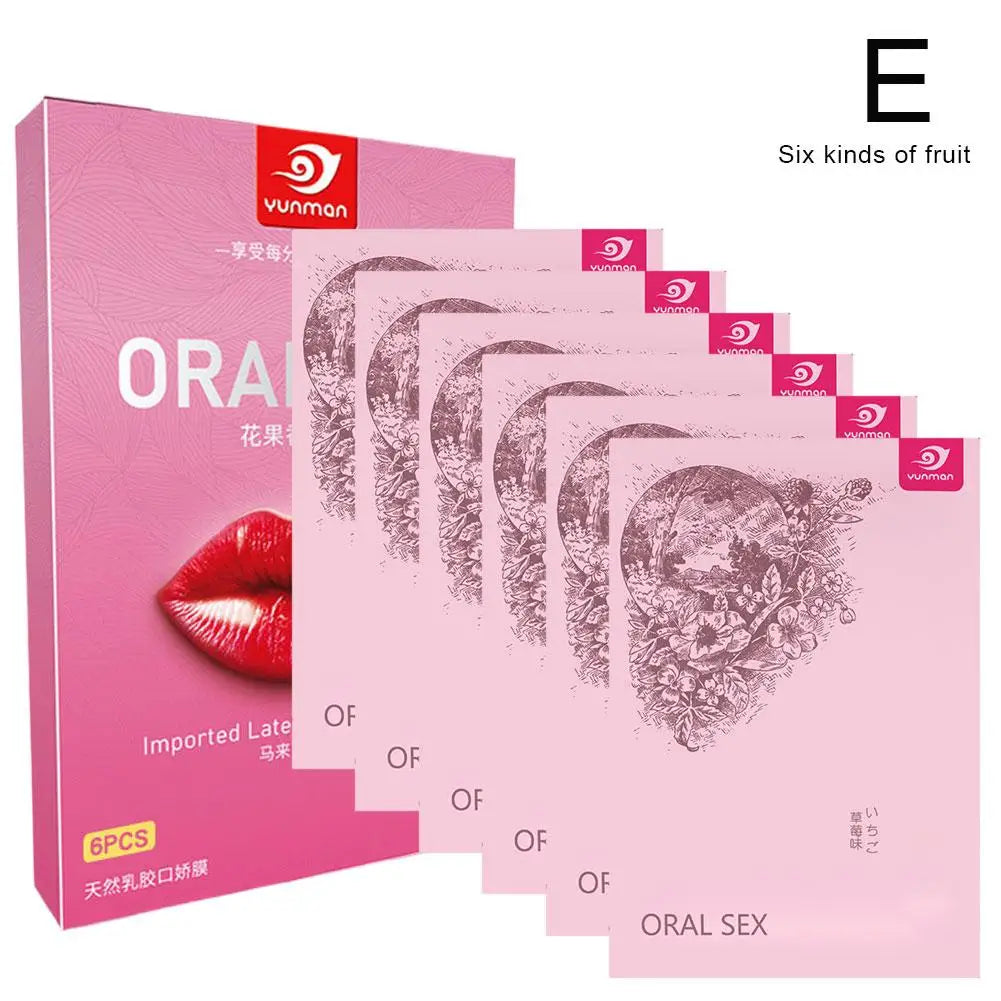 1/2 Packs Fruit Flavor Ultra-Thin Oral Sex Membrane Soft Vagina Anus Mouth Tongue Licking Penis Oral Sex Film Couples Sex Game