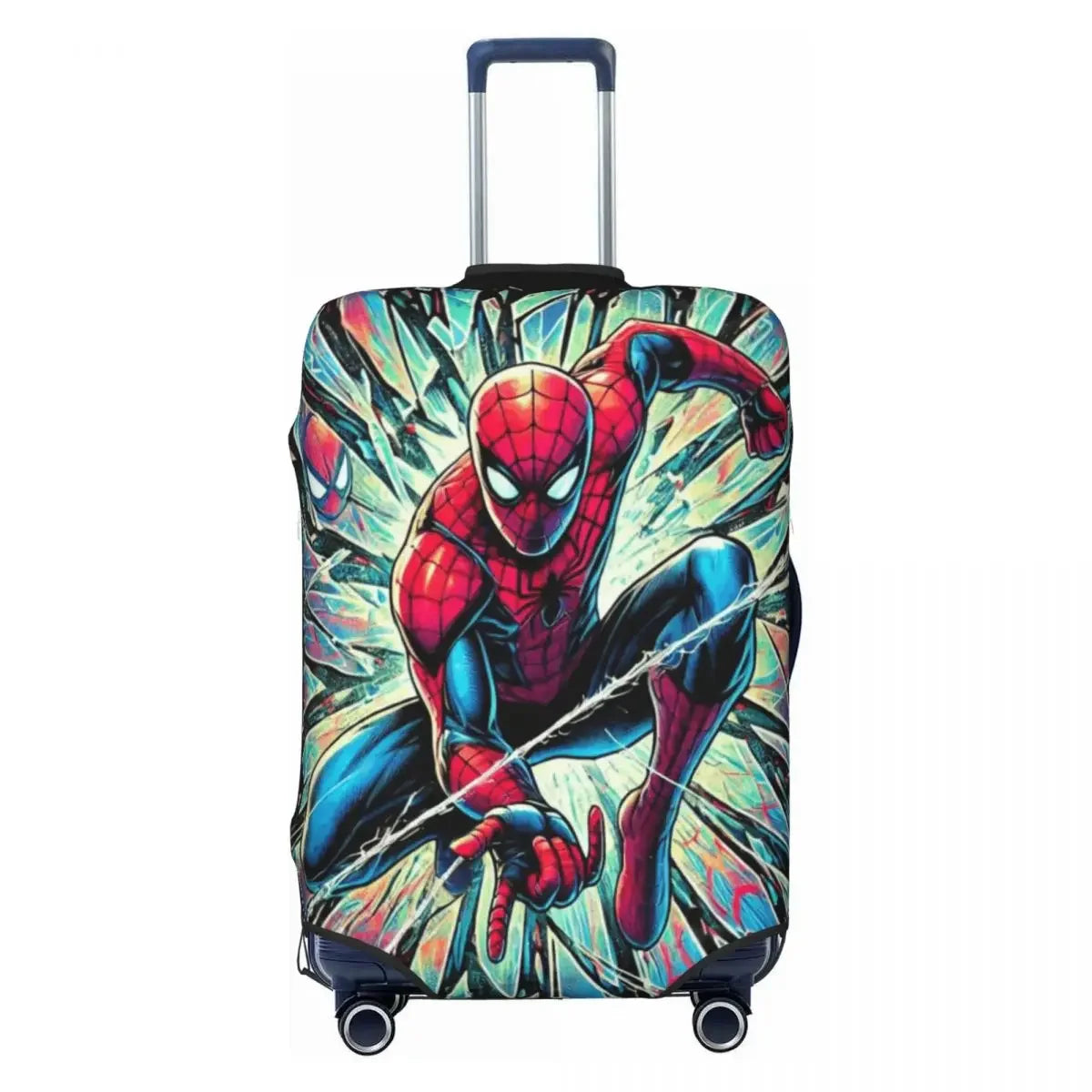 Durable Washable Suitcase Cover Spider Pattern High Elasticity Fits 18-32 Inch Luggage Dustproof For Air & Road Travel
