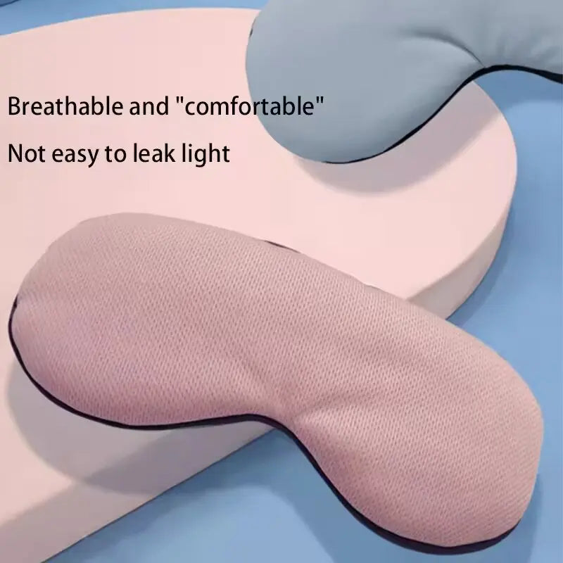 1pc Sleeping Eye Mask Korean Style Ice Silk Warm And Cool Dual Use Adjustable Travel Light Blocking Breathable Eye Mask