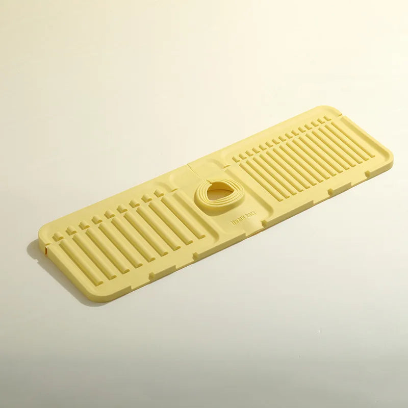 Silicone Draining Mat Fast Drying Sink Tray, Faucet Guard Mat, Sink Splash Guard Home Kitchen Bathroom Countertop Drain Rack