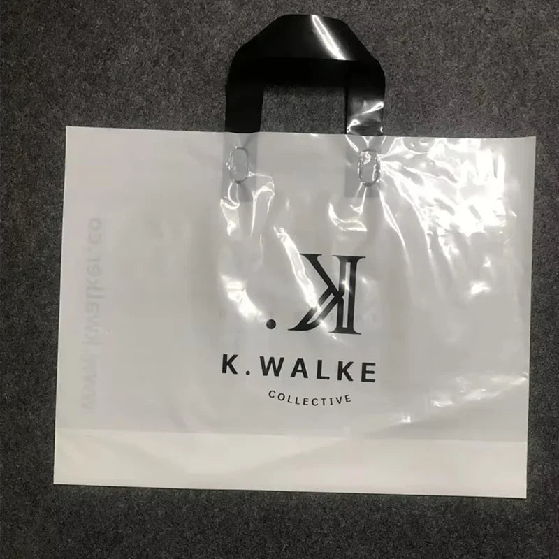 50Pcs Customized gift bags for birthday party wedding plastic bags candy gift boxes for clothes packaging bags for printing logo
