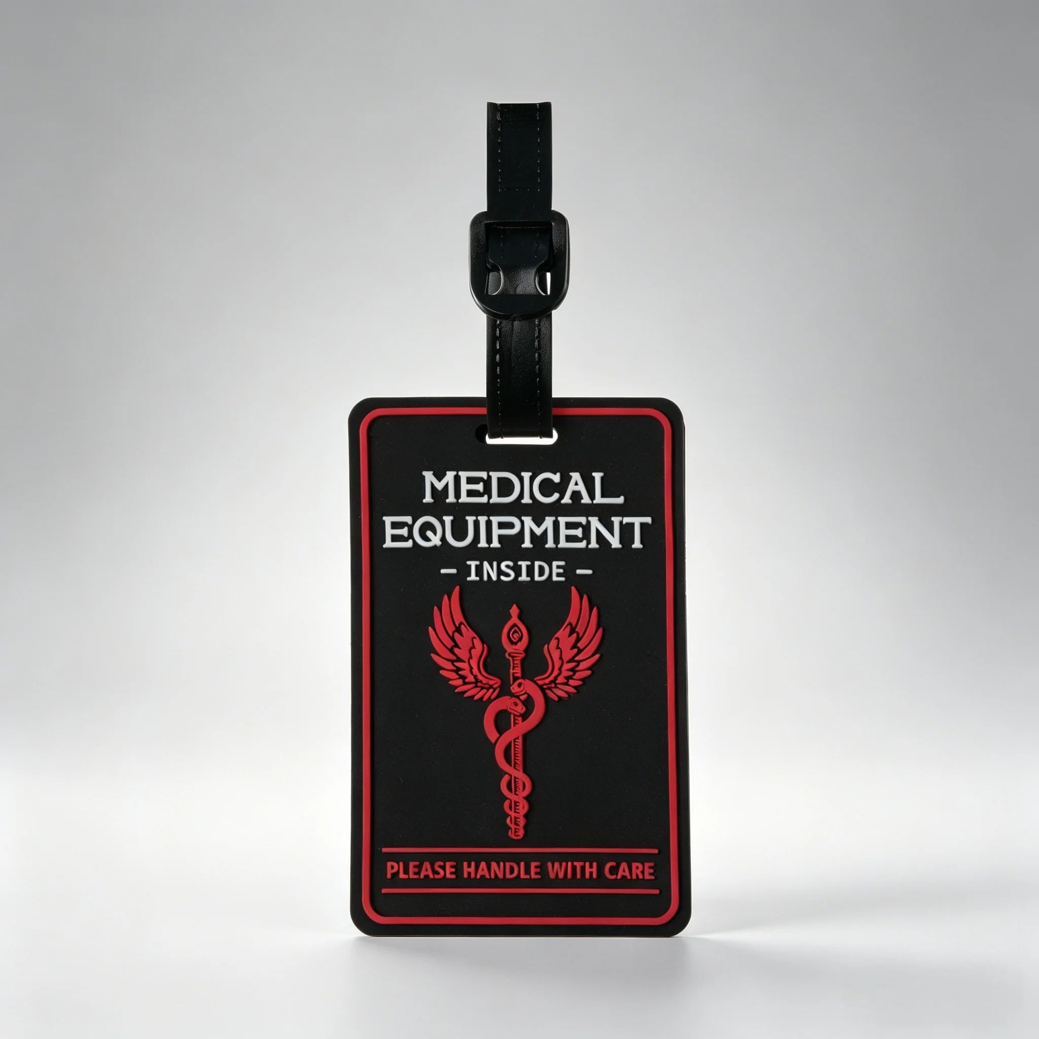 Privacy Protection Luggage Tag Medical Equipment Handle with Care Warning Baggage Label Travel Identifier for Suitcase & Bag