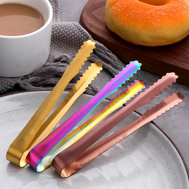 Stainless Steel 6 Inch Small Ice Clip Cafe Sugar Clip Hotel Towel Clip Household Kitchen Gadgets Food Clip