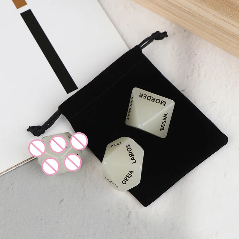 3Pcs/set Luminous Adult Couple Sex Dice Male And Female Flirting Dice And Adult Bedroom Gifts Game Toys