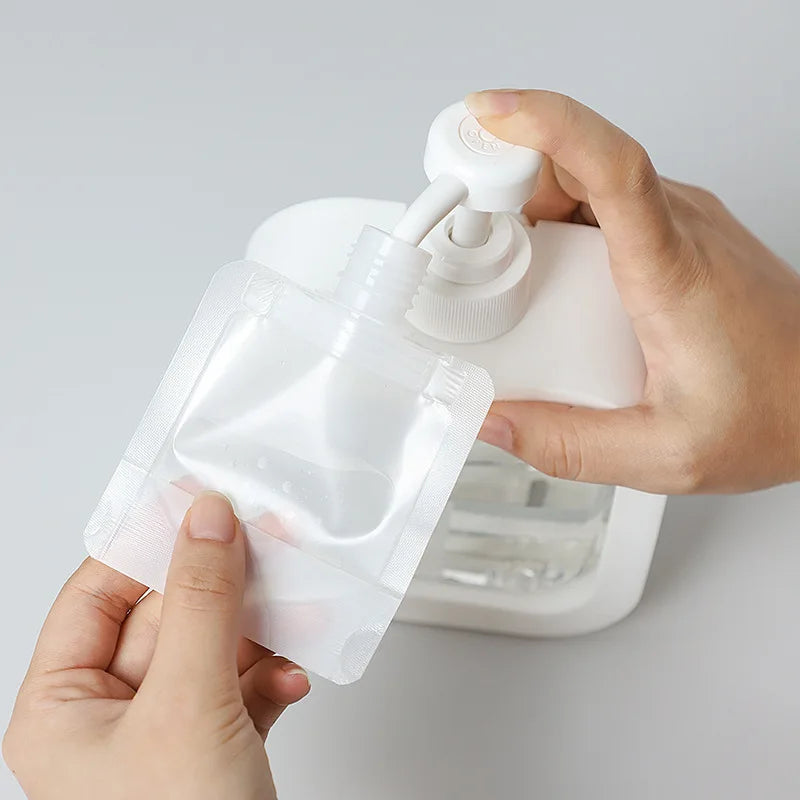 Travel Empty Squeeze Bags Lotion Dispensing Bag Refillable Shampoo Toiletries Conditioner Liquid Cosmetic Storage Pouches