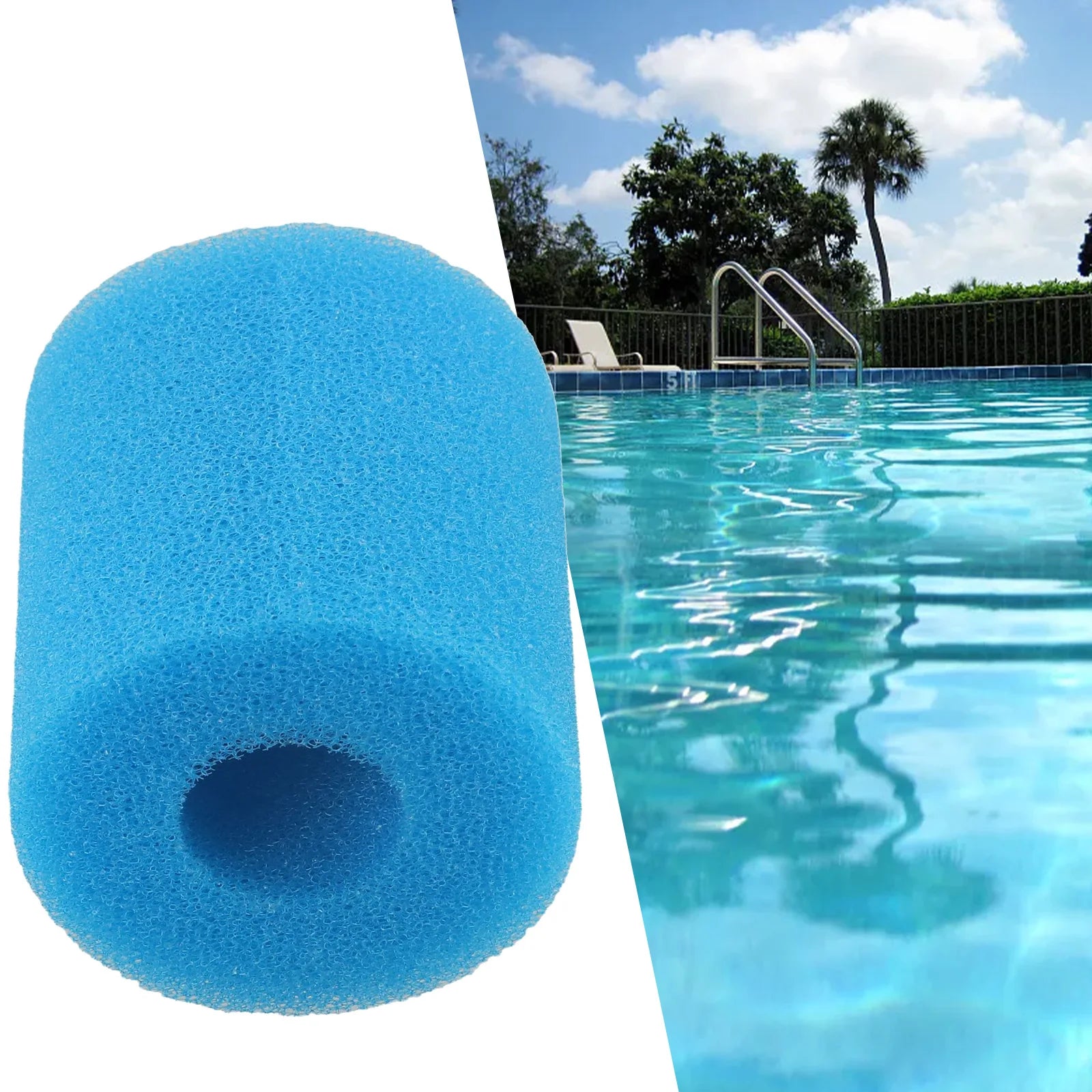 1pc Swimming Pool Filter Sponge For Type I/II/VI/D Washable Reusable Cleaner Tub Filter Foam Cartridge Garden Cleaning Parts