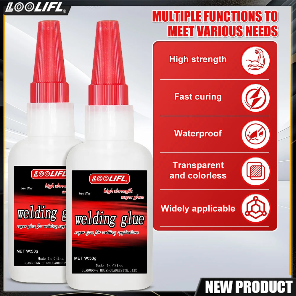 Super Strong Welding Glue, Transparent Quick-Drying Adhesive, Used for Manual DIY, Wood, Plastic Silicone Leather Metal, Etc.