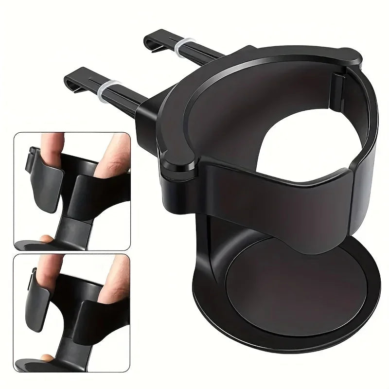 Adjustable Car Vent Cup Holder with Sponge Base Secure Grip for Bottles and Cans Easy Installation Design