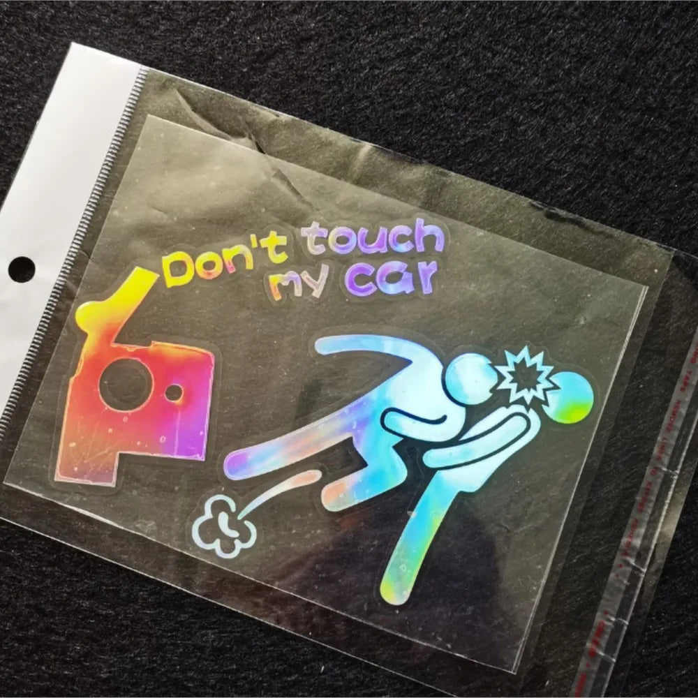 Car Sticker Don't Touch My Car Creative Funny Personalized Car Decoration Stickers Car Window Accessories Car Body Decal