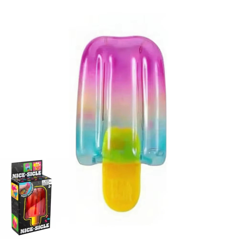 Needoh Ice Cream Squishy Toy Squeeze Toy Sensory Fidget Toy Portable Stress Relief Gadget for Office Home Daily Festival Gifts