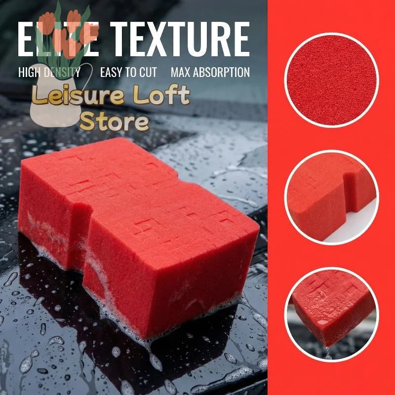 Large Foam Car Wash Sponge Block Soft Grid Strong Water Soaking for Vehicle Cleaning and Maintenance