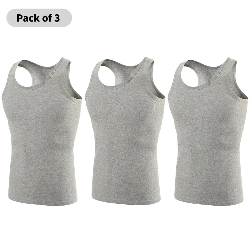 3/5-Piece Men's Narrow Shoulder Vest For Summer Sports Comfortable Simple Solid Color Fashionable Top Home Multifunctional