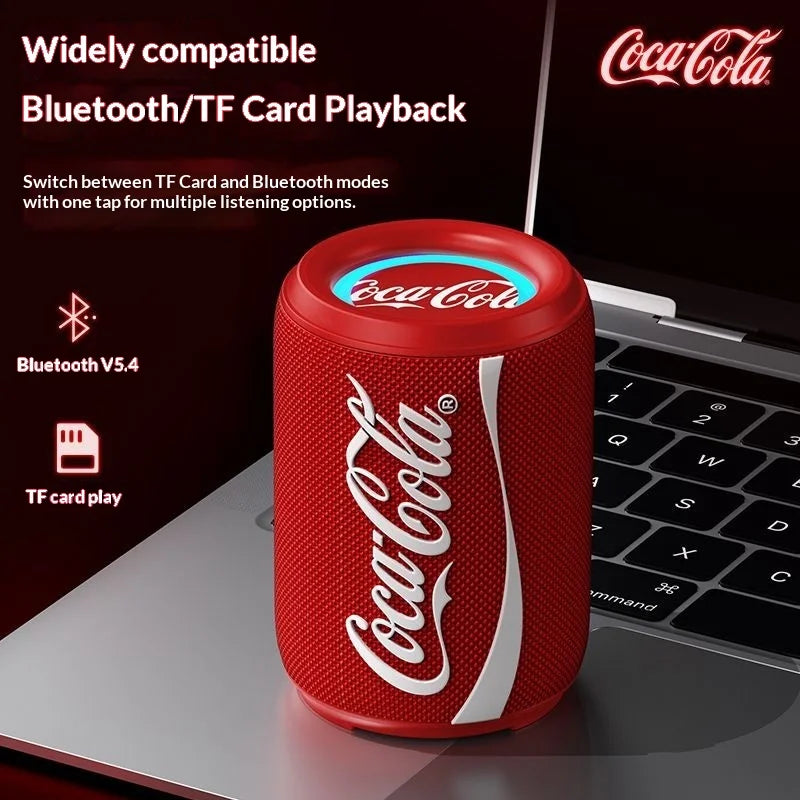 New Coke-Cola Collaboration Bluetooth Audio Bluetooth 5.4 RGB Lighting Voice Activation Card Slot Portable Bluetooth Speaker