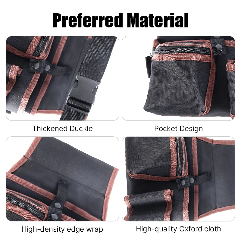 HUHAO Electrician Tools Belt Storage Waist Bag Screwdriver Holster Working Holder Drill Organizer Pouch Versatility Tool kit