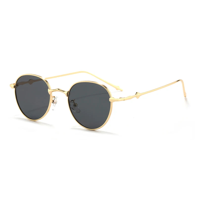 Hiking New Gradient Metal Frame Oval Anti Light Glasses Women Men Retro Eeyglasses Fashion Candy Color Glasses UV400 Female