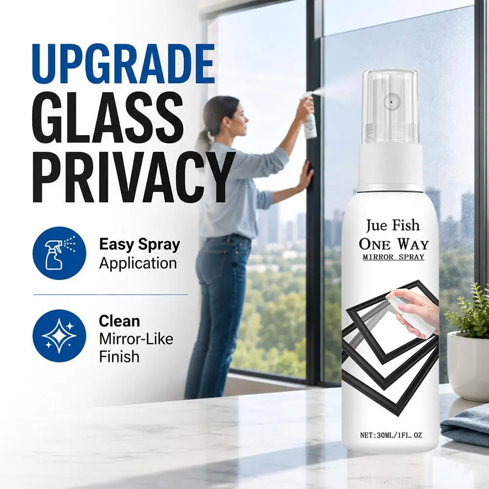 30ml One Way Mirror Spray Privacy Window Film Effect Anti Peeping Glass Isolation Tint Spray For Home Car Accessories
