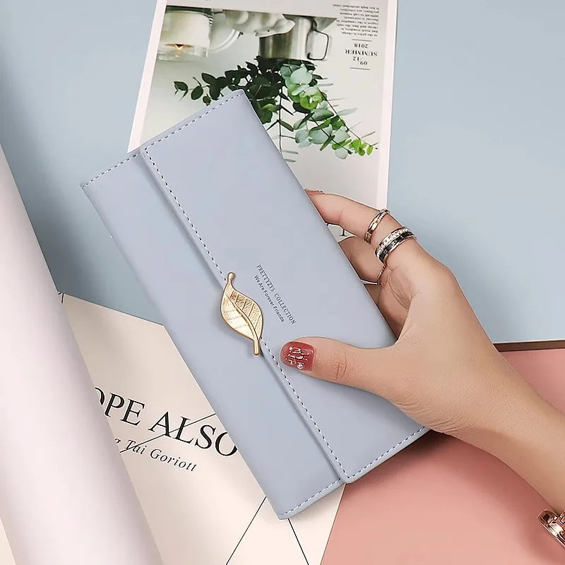 Wallet Lady 2026 New Season Best-selling Large Capacity Women's Long-Style Wallet Fresh and Cute Leaf Card Bag Handbag for Women