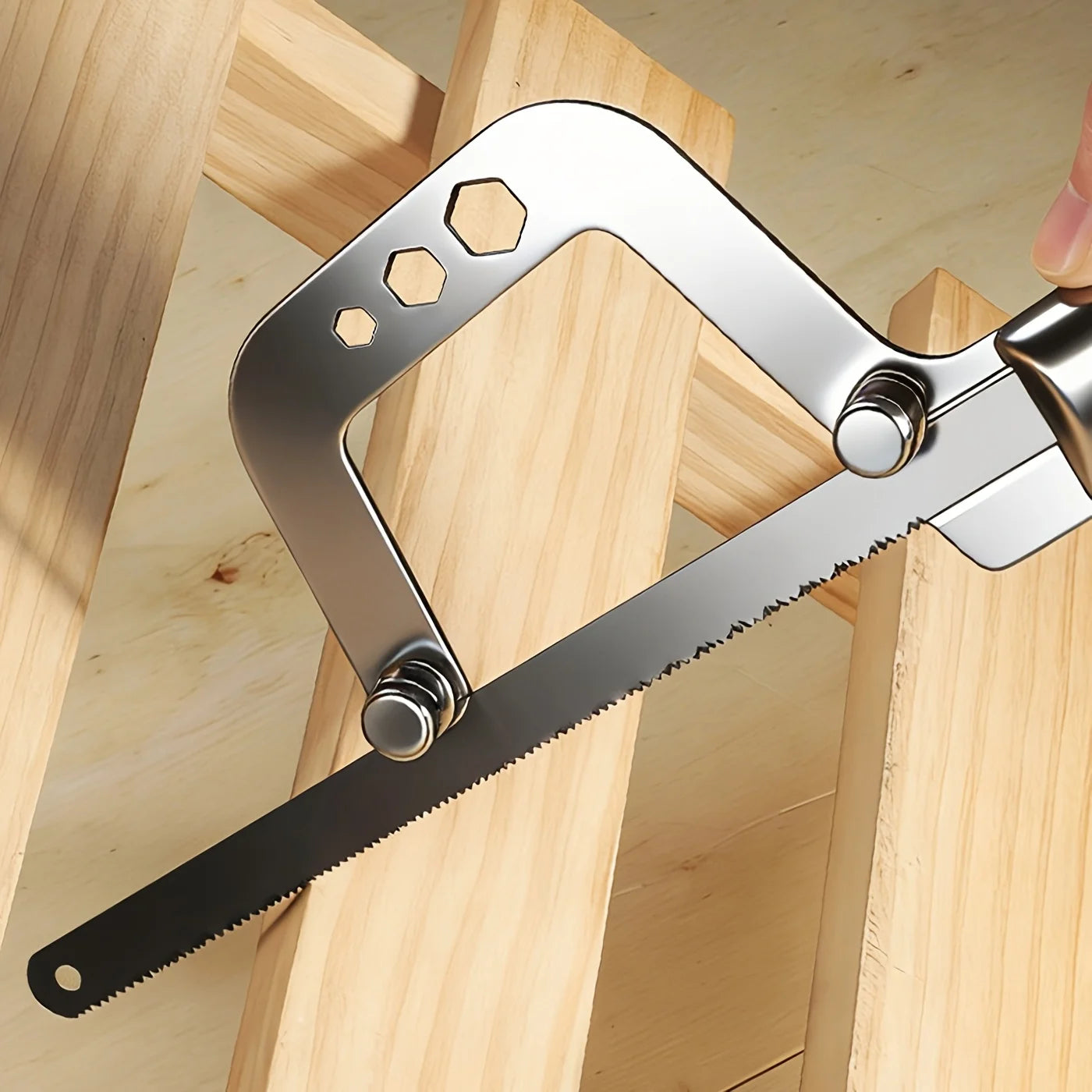 Mini Hacksaw Handmade Small Hacksaw Household DIY Handheld Saw for Wood / Plastic / Metal Cutting