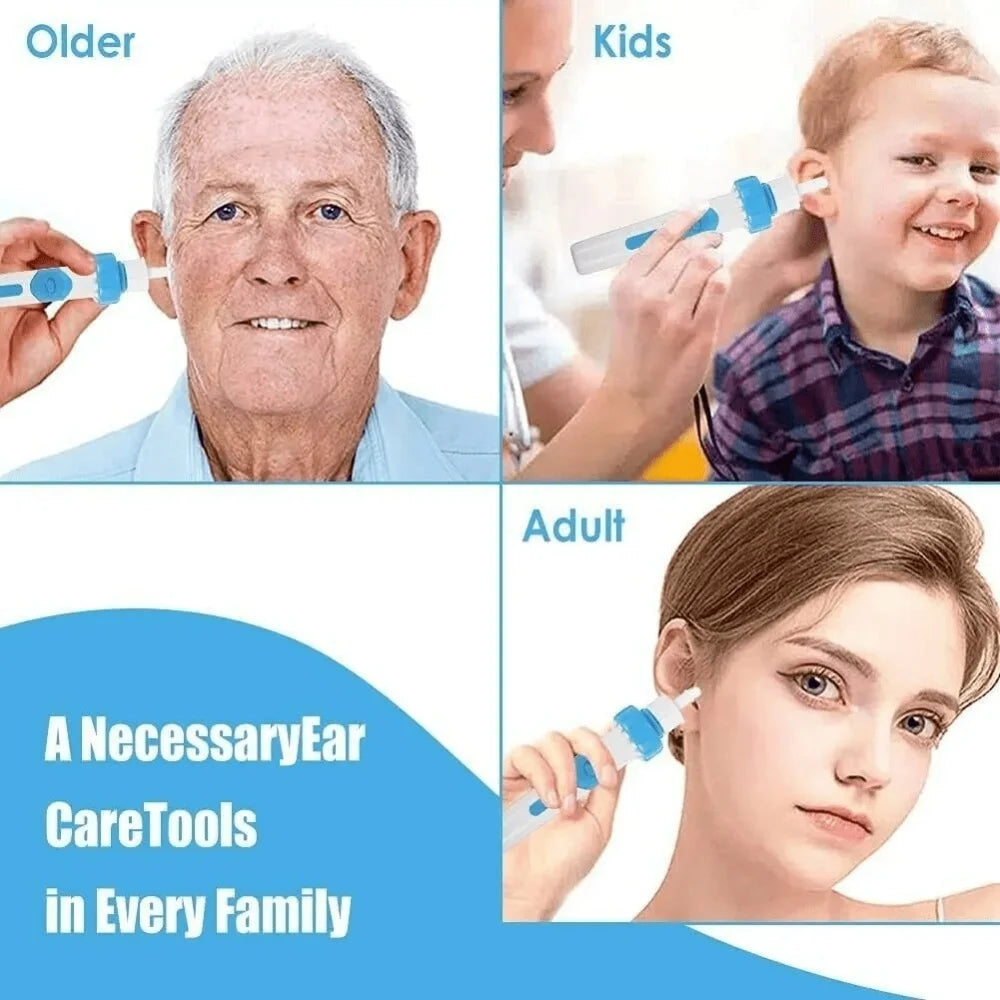 Electric Earpick Earwax Tool Ear Cleaner Earwax Removal Electric Earwax Vacuum Suction Electric Kit Remover for Children Adults