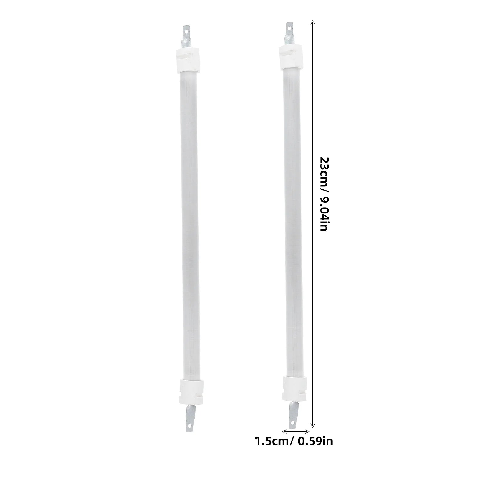 2pcs Electric Heater Tubes Ceramic Tube High Temperature Rapid Heatup Uniform Warmth Reliability Heater Bulb Replacement Part
