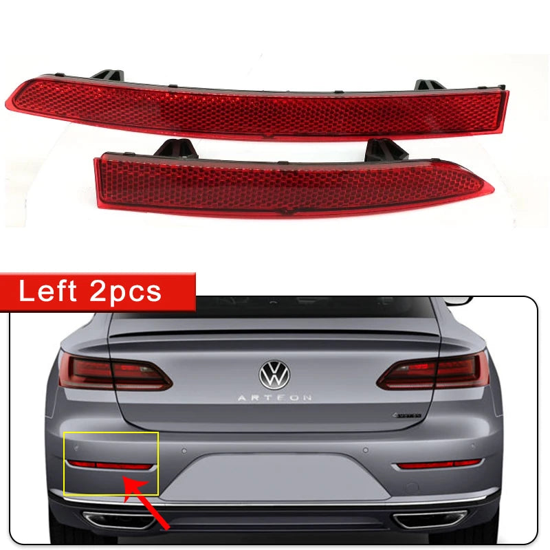 For Volkswagen VW Arteon 3H7 2018 2019 2020 2021 2022 2023 Rear Bumper Reflector Light Brake Stop Turn Signal Lamp Accessories