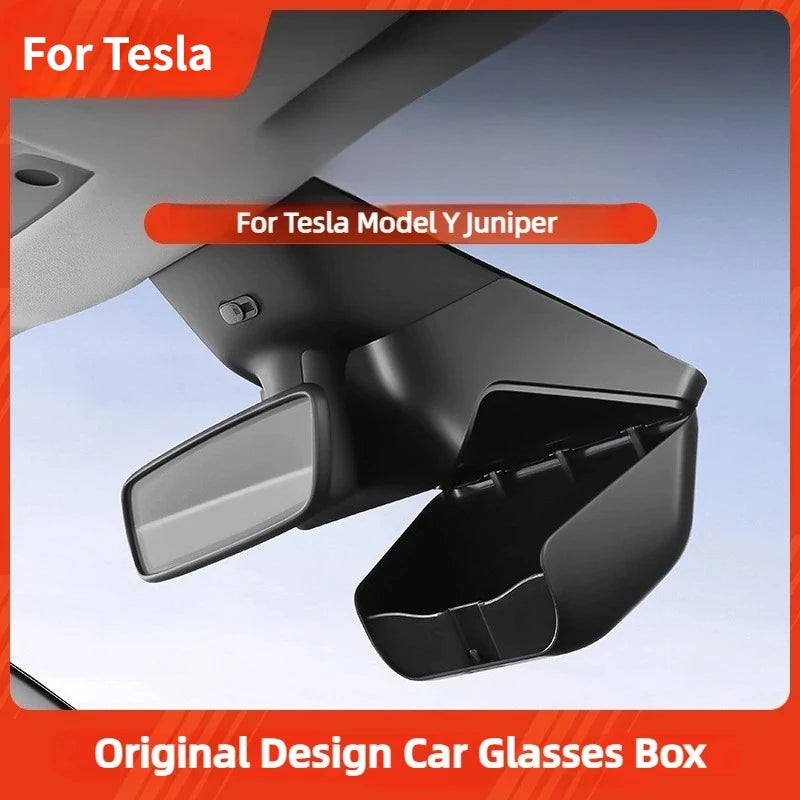 For Tesla Model Y Juniper Glasses Case Original Design Car Interior Storage Box Sunglasses Holder for Tesla Model Y Juniper