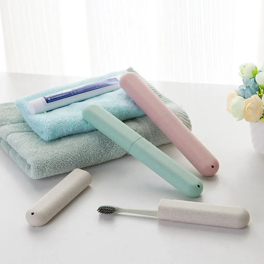 4 Pcs Tooth Brush Travel Container Cases Portable Toothbrush Holder Cup Holders
