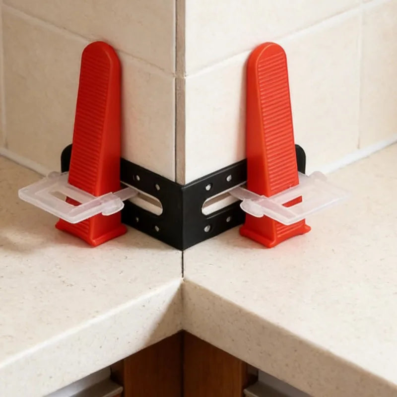 25-100Pcs Tile Leveling System Clips Hard Plastic Male Angle for Floor Wall Tile Leveler Spacers Locater Leveling Device Tools