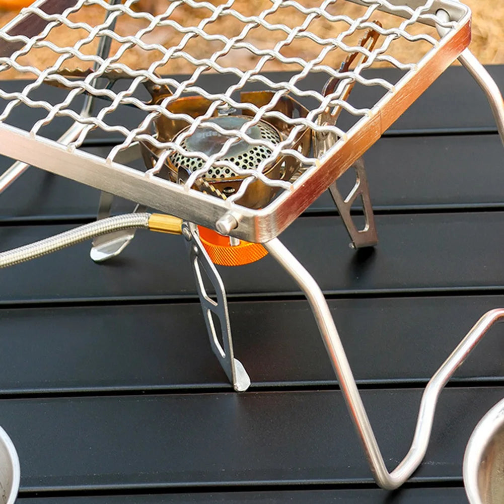 AS60-BBQ Folding Grill Grill Stand Gas Outdoor Home Duty Portable Mini Campfire For Camping Picnic Grate