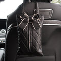 Fashion Bowknot Leather Car Tissue Boxes Cute Auto Seat Back Tissue Bag Organizer Car Decoration Auto Interior Storage Bag