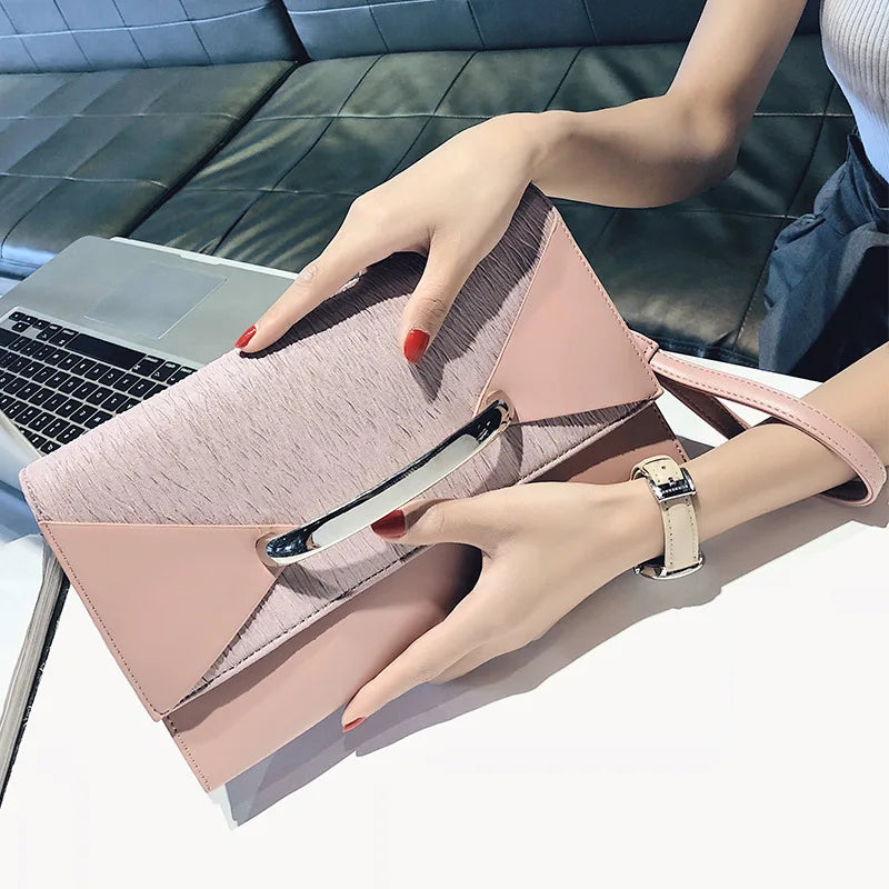 Fashion Women's Designer Handbags High Quality PU Leather Envelope Bag Female Trend Shoulder Crossbody Bags Daily Clutch Bolsas