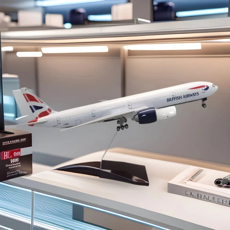 Aircraft B777  British Airways Airlines Model 47CM 1/157 Scale 777 Diecast Plastic Resin Plane Toy Airplane Model For Kids Gift