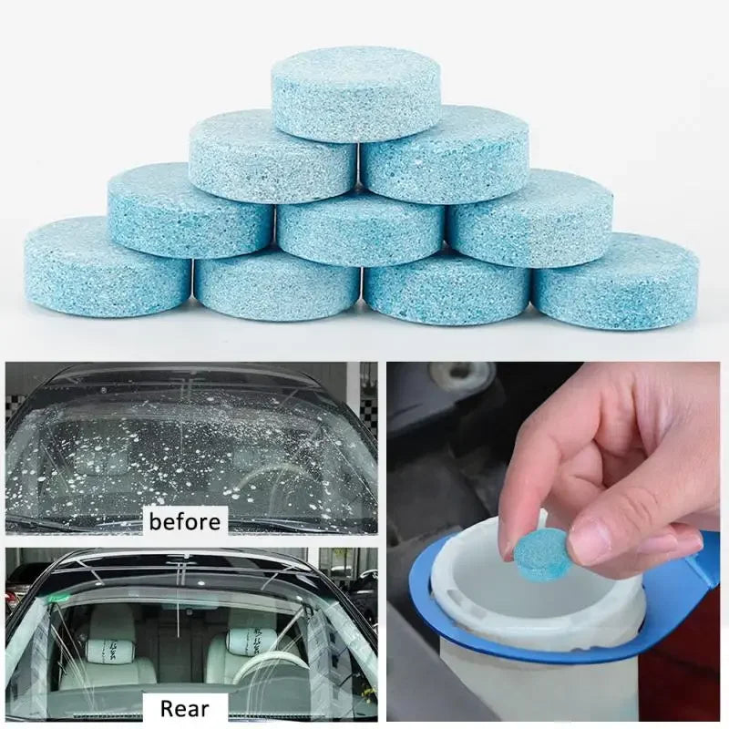 Car Windscreen Cleaner Effervescent Tablet Auto Window Windshield Solid Cleaning Car Glass Wiper Washing Tablets Dust Remover