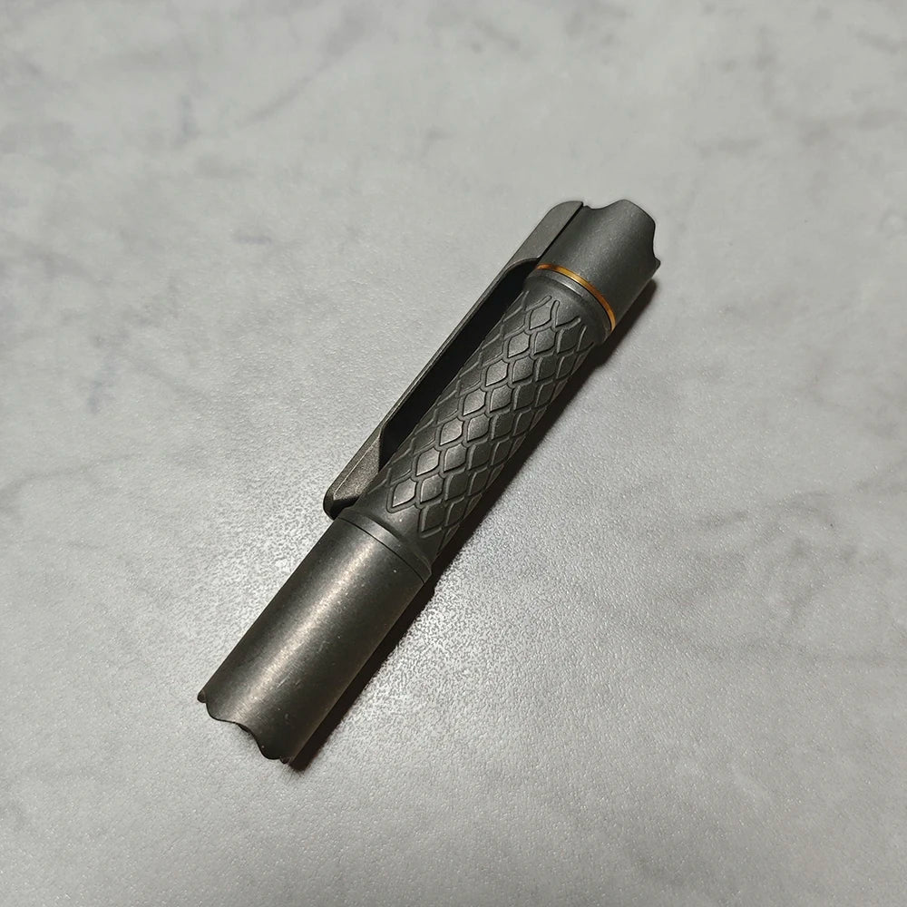 Loong -01 Titanium Stonewashed Mini EDC Flashlight AAA/10440 Battery(Battery Not Included)