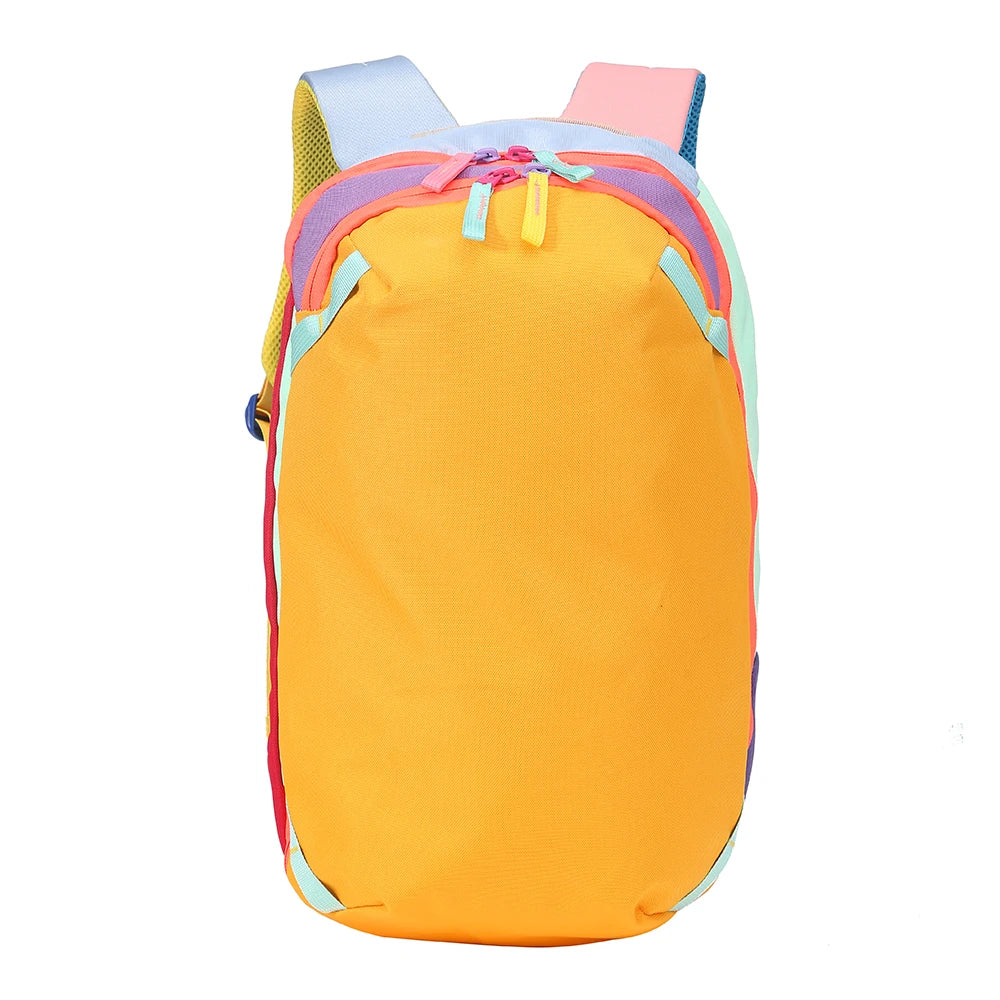 20L Large Capacity Multicolor Backpack Lightweight Fashion Color Block Travel Bag Ideal for Hiking Camping Daily Use