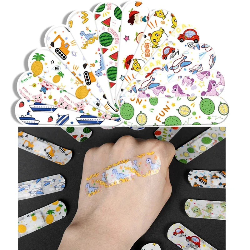 10-480Pcs Cartoon Animal Pattern Waterproof Hemostasis Kids Band Aid Stickers Adhesive Bandage Plasters for Children