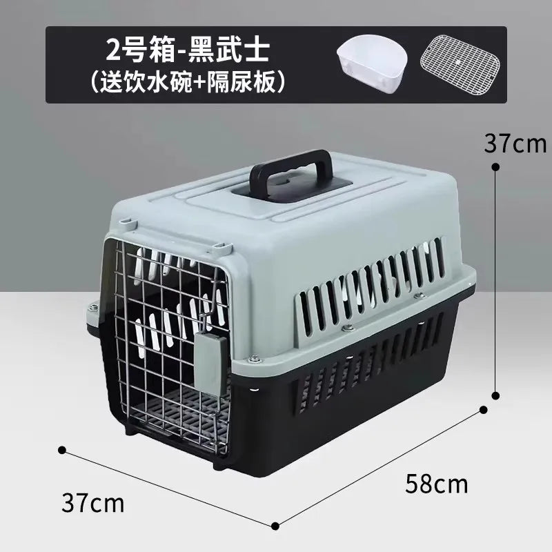 ‌Large Dog Crate for Air Travel - Pet Carrier with Wheels, Foldable Kennel for Golden Retriever, Airline Approved Portable Cage