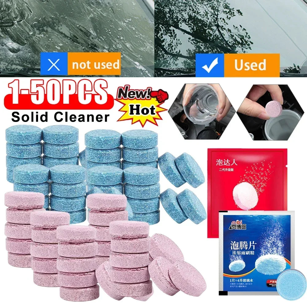 Car Solid Effervescent Washer Tablet Multifunctional Cars Windscreen Washing Tablets Tools Auto Cleaning Accessories