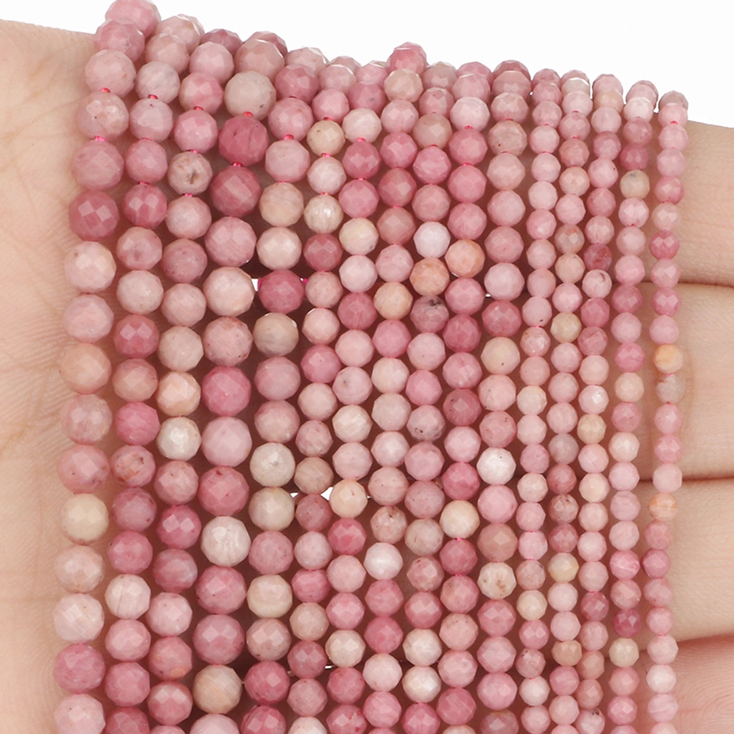Natural Red Jasper 2mm 3mm 4mm Faceted Round Loose Spacer Beads Diy Bracelet Necklace Jewelry Making Handmade Crafts Accessories