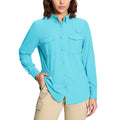 KEFITEVD Women's UPF 50+ Breathable Fishing Shirts Sun Protection Lightweight Shirt Soft Outdoor Hiking Athletic Camping Tops