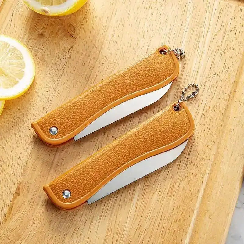 New Stainless Steel Folding Fruit Knife With Bottle Opener Perfect For Home Kitchen Outdoor Picnic Camping Daily Use