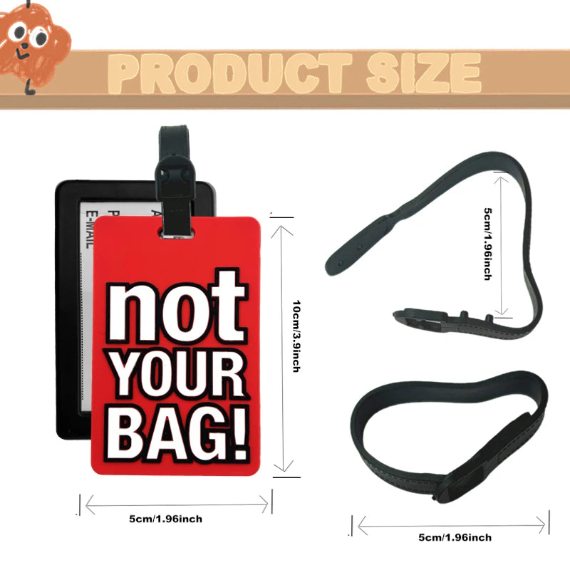 Luggage Bag Label PVC Luggage Bag Tote Bag Travel Bag Label With Business Card And Privacy Cover IT'S NOT YOU BAGS