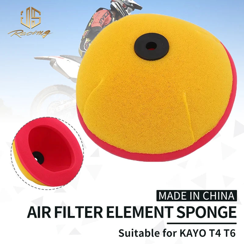 JSRAOIMG 250CC Motocross Engine intake Air Filter Cleaner Element For KAYO T4 T6 XMOTOS XZ250R NC250 SHINERA X2 X2X XY250GY