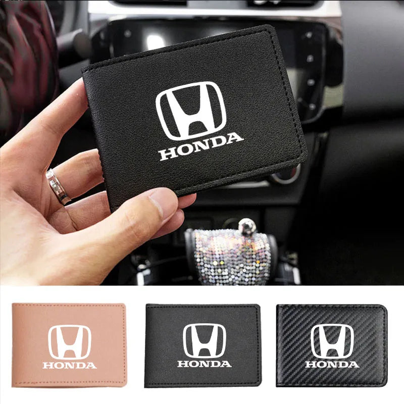 Car Wallet Card Holder Driver License Cover Driver License Bag For Honda Civic Accord Fit Jazz Pilot Odyssey City HR-V Passport
