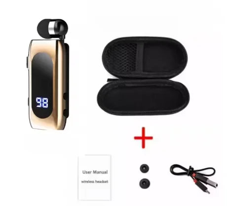 K55 Lavalier Business Cuffie Bluetooth 5.2 Tempo di conversazione/musica 20 ore, display digitale a LED, auricolari wireless con