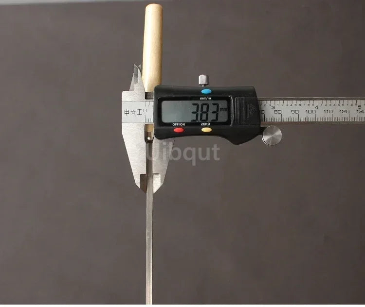 Flat Barbecue Stick BBQ Roasting Needle With Wooden Handle Brochette Tong Kebabe Skewers Stainless Steel Roasting Tools