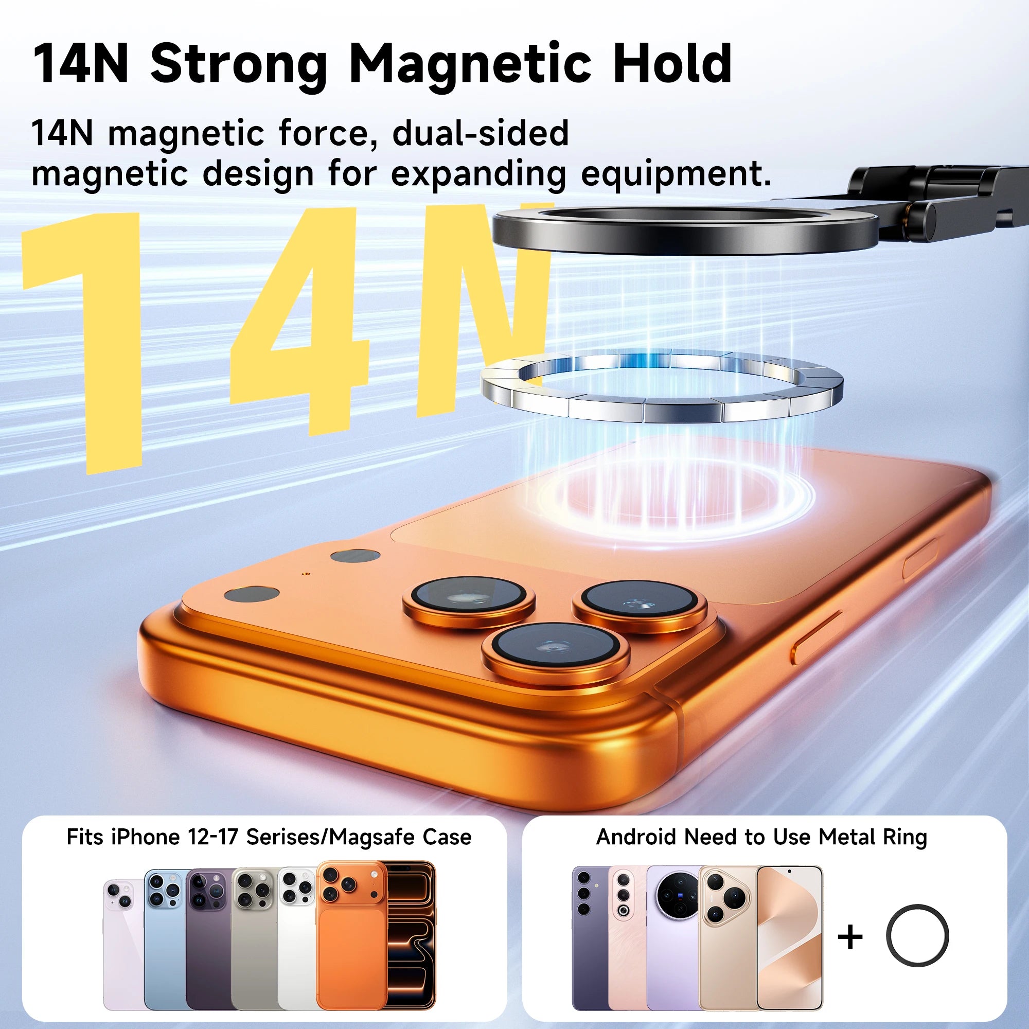 7RYMS 7Rig T1 Foldable Magnetic Phone Tripod Aluminium MagSafe Phone Holder with Hook for Smartphone Vlog Travel Video Recording
