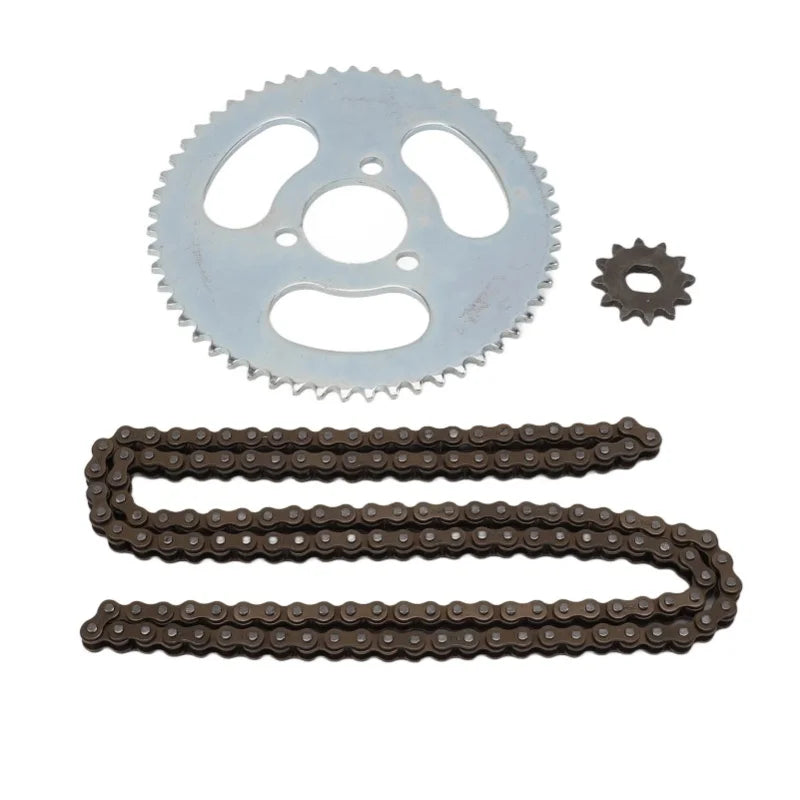 25H Chain Sprocket Kit Steel 55T Rear Wheel Sprocket 12T Front Wheel Sprocket With 146 Link Drive Chain For 47CC 49CC