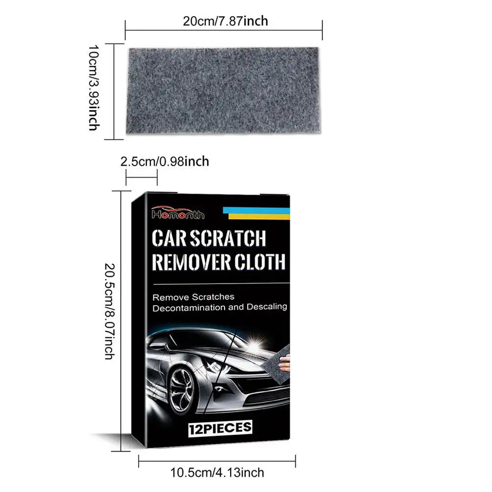 12pcs Magic Car Scratch Remover Car Polise Cleaning Nanosparkle Cloth For Vehicles Car Paint Scratche Remover
